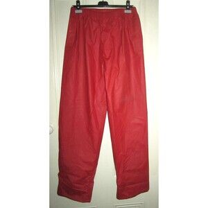 Vtg Columbia waterproof red rain / snow pants w elastic waist, men's size XXL